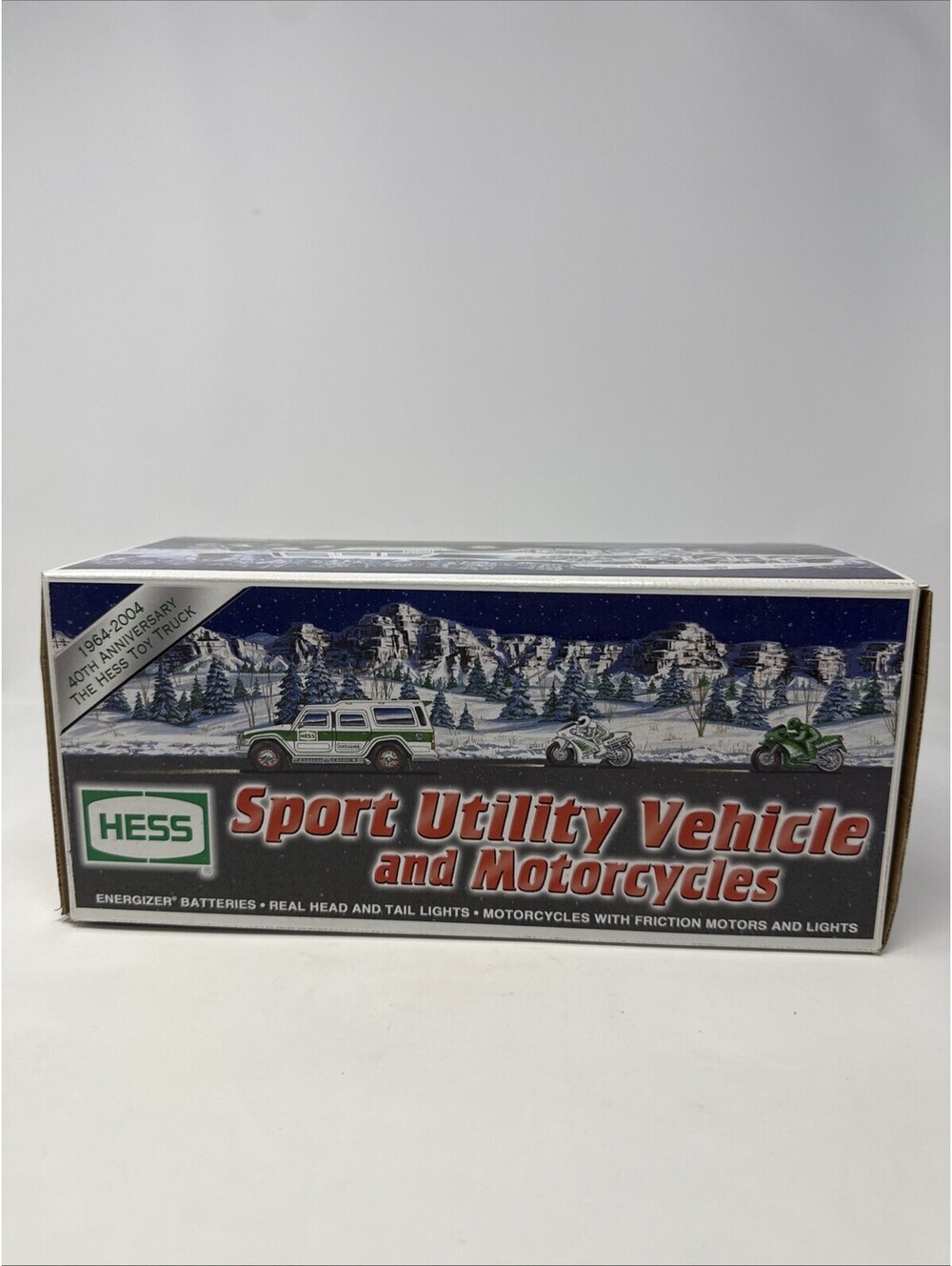 2004 HESS TOY TRUCK SPORT UTILITY VEHICLE AND MOTORCYCLES NEW IN BOX